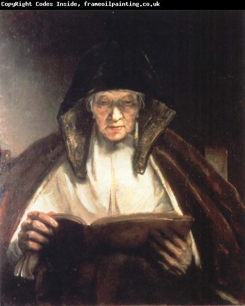 REMBRANDT Harmenszoon van Rijn An Old Woman Reading